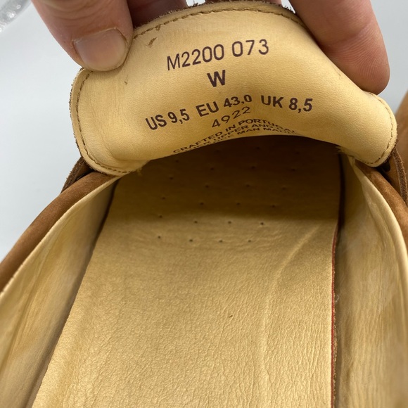 Samuel Hubbard Men's 9.5 Tailored Traveler Penny Loafer Brown Nubuck Leather - Picture 8 of 9